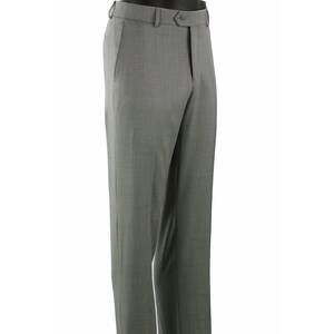 NEW BALLIN men's soho super 120s wool gabardine comfort eze trouser in dusty gre
